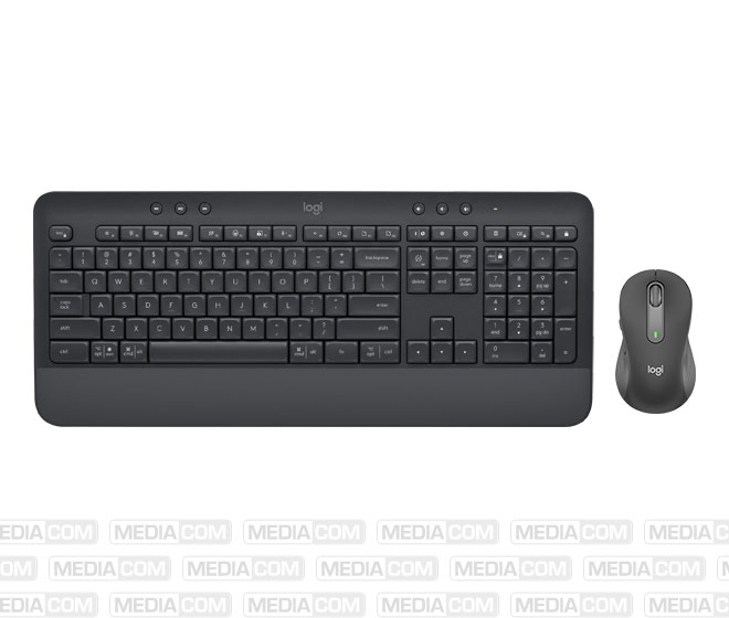 LOGITECH Tastatur/Maus Set MK650, Wireless, Bolt, Bluetooth, grafit  Signature, DE, Optical, 400-4000 dpi, Business