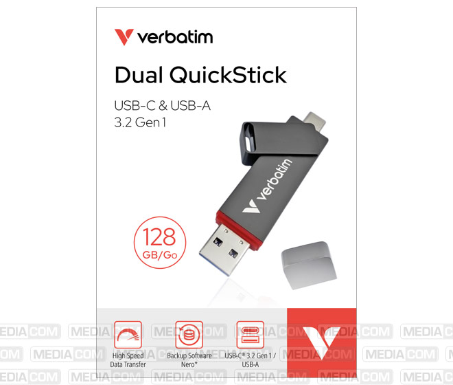 USB 3.2 Stick 128GB, Dual, QuickStick