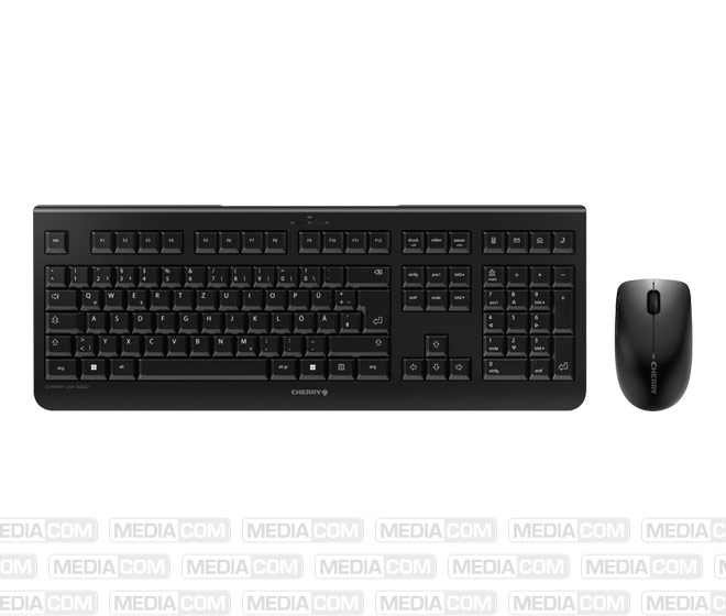 Tastatur-Maus Set DW 3000, Wireless, schwarz